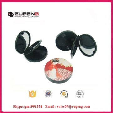 Plastic round pressed powder case